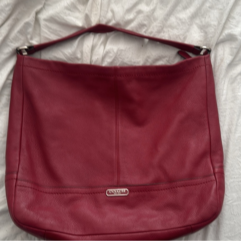 COACH Red Leather Shoulder Bag